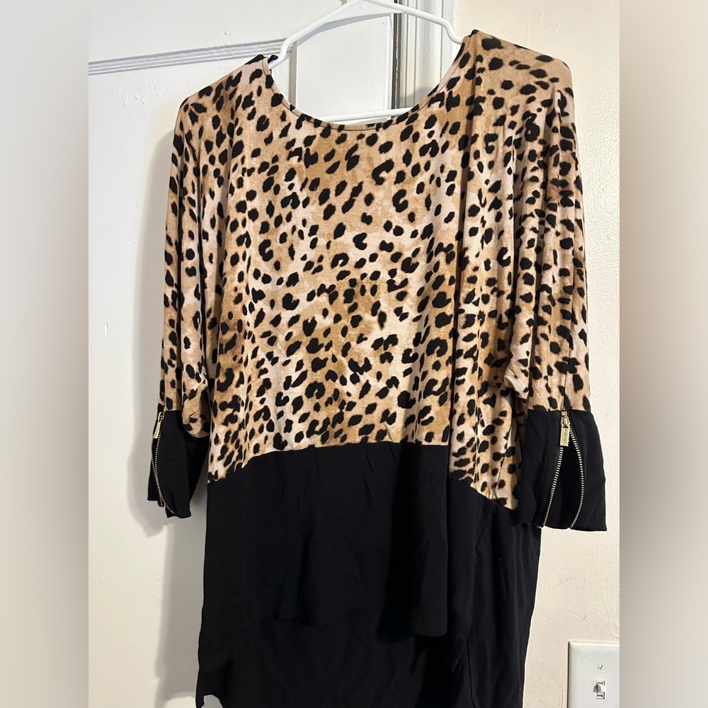 Calvin Klein Plus size Cheetah Print women top